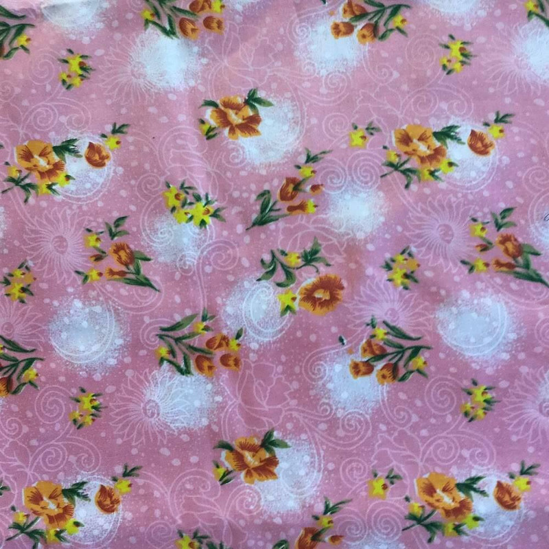 Pink Floral Subtle Swirl Broadcloth Fabric/ Clothing and Apparel/ Home Decor/ 54 inch wide/ Sold by the Yard