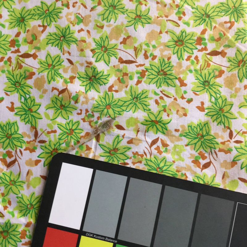 Lime Green Floral Print Lightweight Woven Fabric | Poly Cotton | Drapery Apparel Lining Crafts