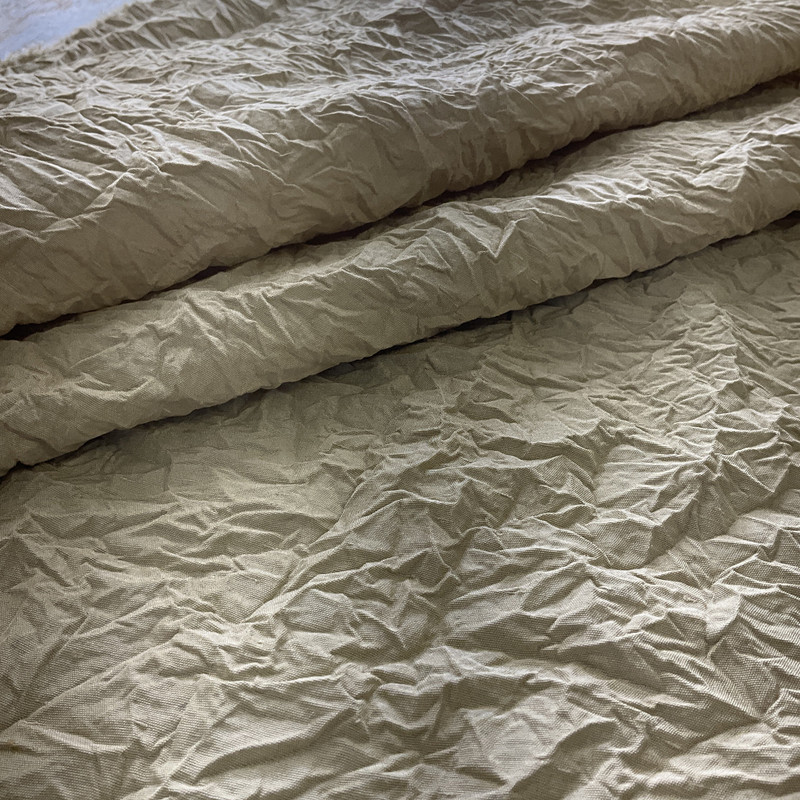 Crushed Beige / Gold Taffeta Fabric | Poly Blend | Special Occasion Apparel Dresses Drapes