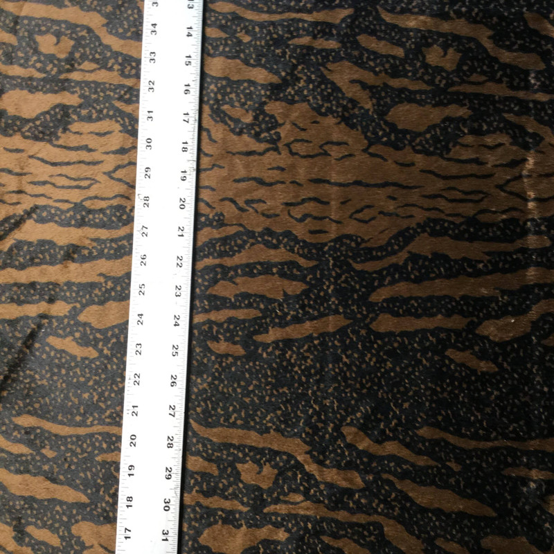 Brown Black Animal Print Faux Fur Fabric | Poly Acrylic 60" | Apparel Trims Upholstery Pillows
