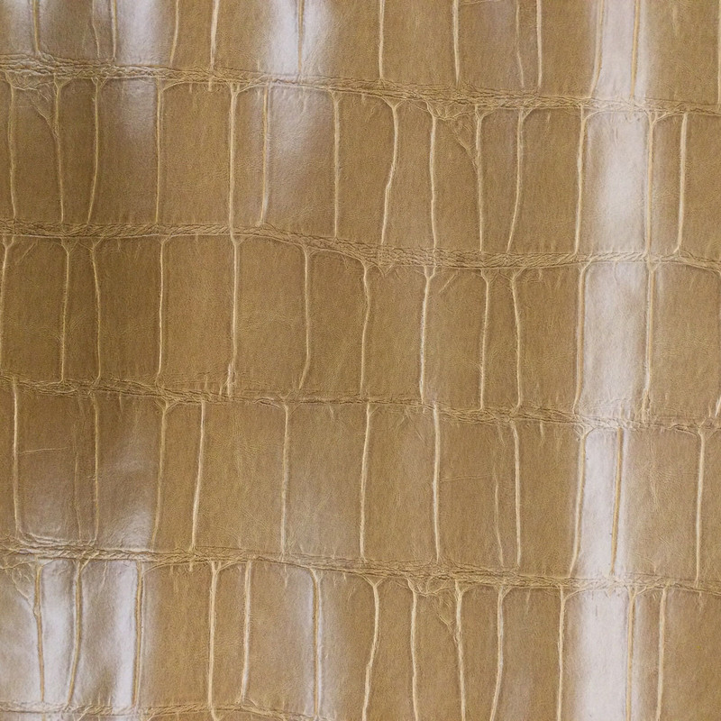 Brown Faux Leather Ostrich Vinyl Upholstery Fabric | 54 Wide | By the Yard