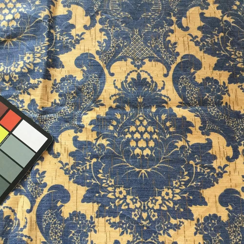 Windsor Damask in Blue / Yellow | Home Decor Fabric | 54 Wide | By the Yard
