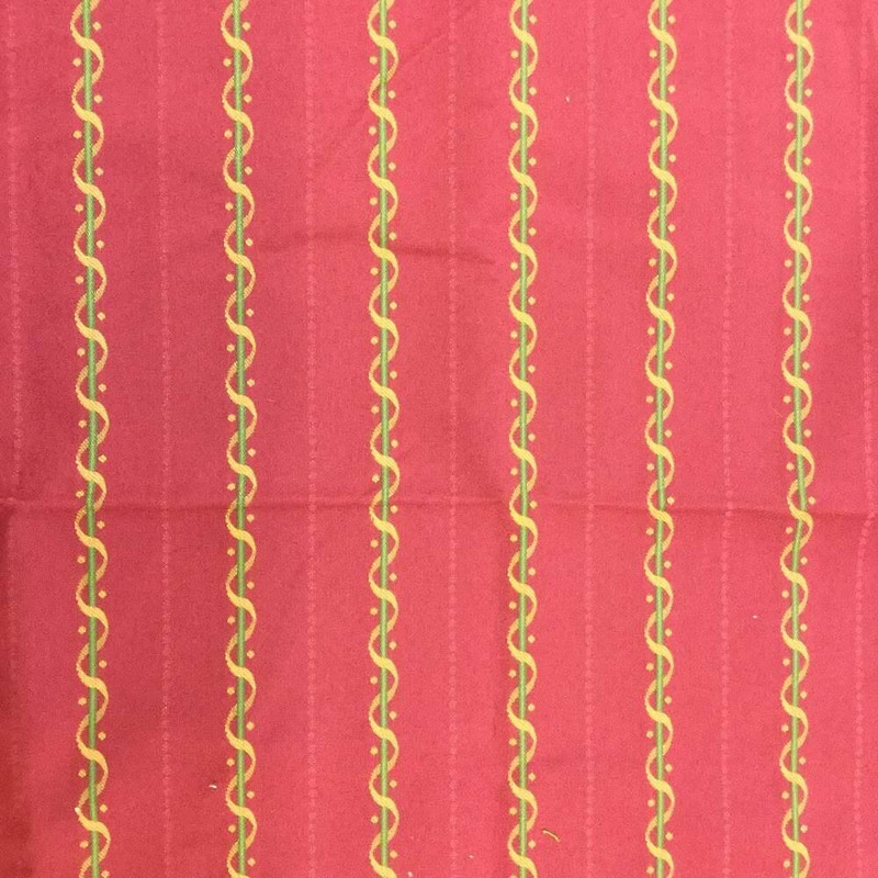 Wavy Horizontal Stripes in Red / Green / Yellow | Upholstery Fabric | 54 W | BTY