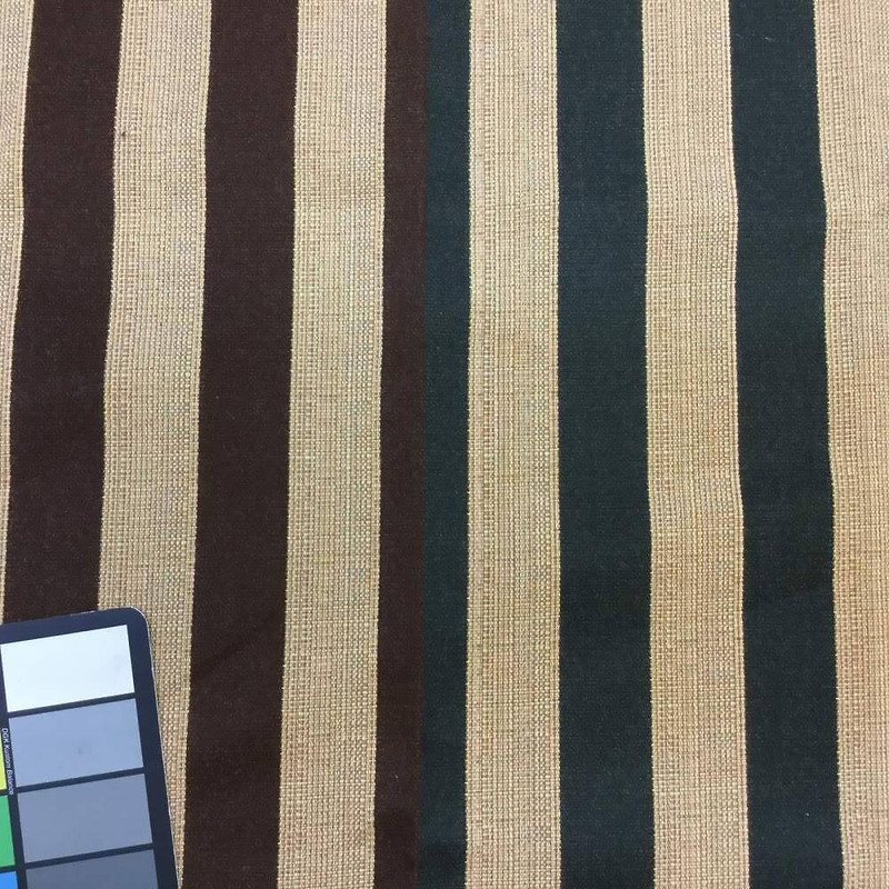 Brown and Tan Wide Vertical Stripes | Upholstery Fabric | 56 Wide | By the Yard