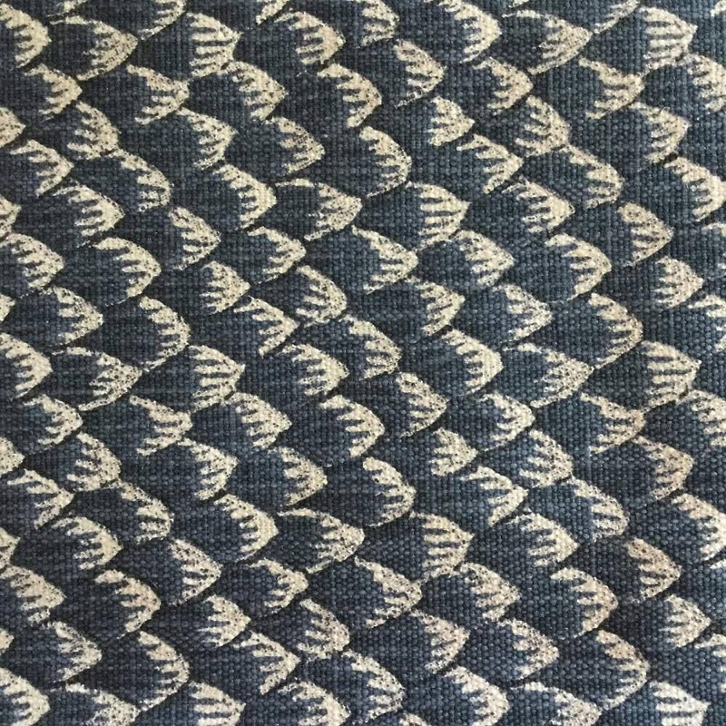 Navy Blue and White Upholstery / Slipcover Fabric | Canvas Like | 55 Wide | BTY