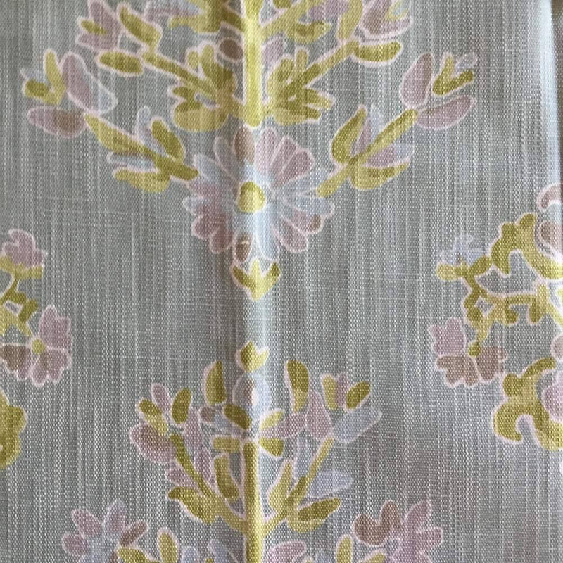 Large Scale Floral in Blue, Green, and Gray | Home Decor Fabric | 55 Wide | BTY