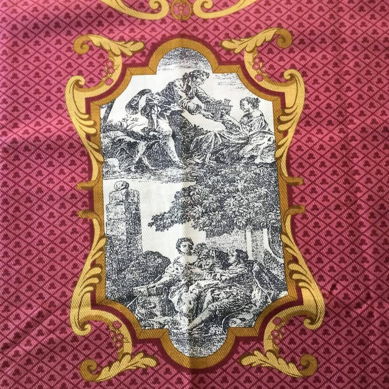 Large Scale Frame Toile | Pink / Gold | Home Decor Fabric | 62 W | By the Yard