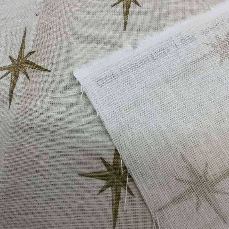 Galileo Star in Beige and Brown | Home Decor Fabric | 55 Wide | By the Yard