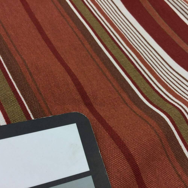 Terrac by Premier Prints | Red, Green, White Stripes | Home Decor Fabric | 56 W