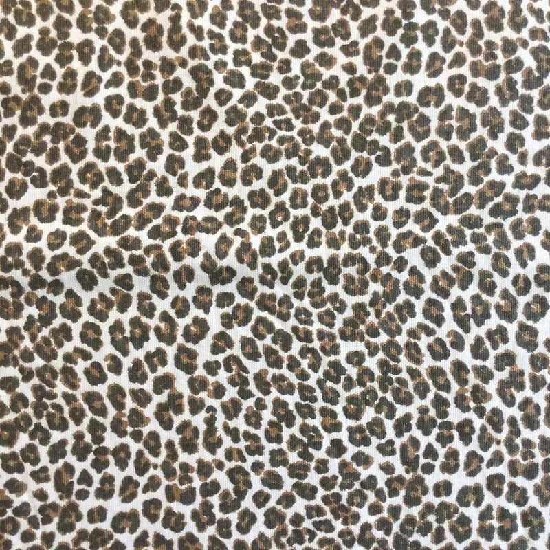 Tiny Leopard Print in Brown / White | Premier Prints | Home Decor Fabric | 54 W