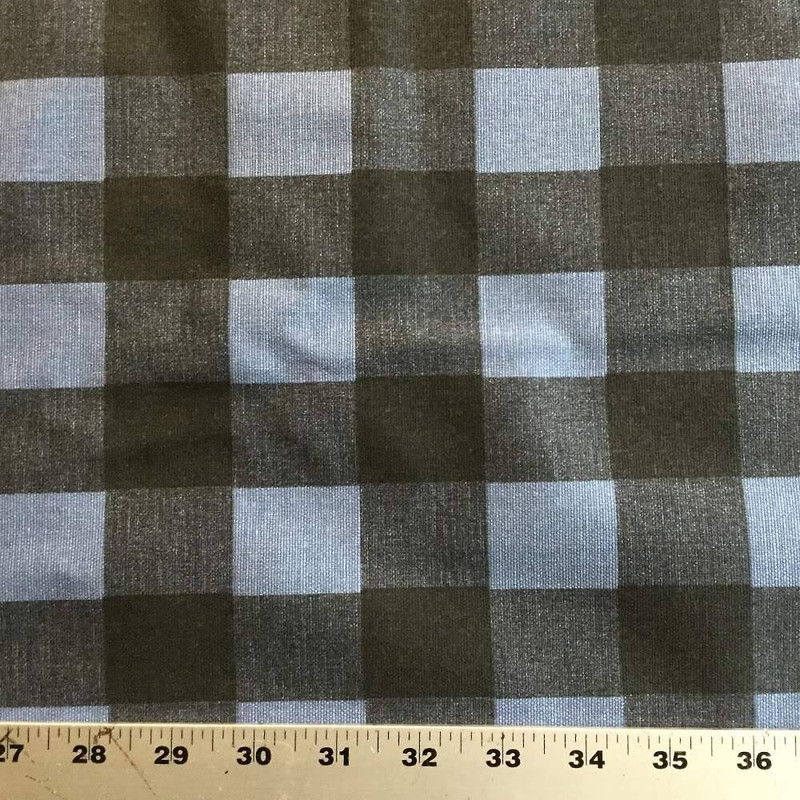 Buffalo Check 1.5inch Blue / Black | Premier Prints | Home Decor Fabric | 54 W