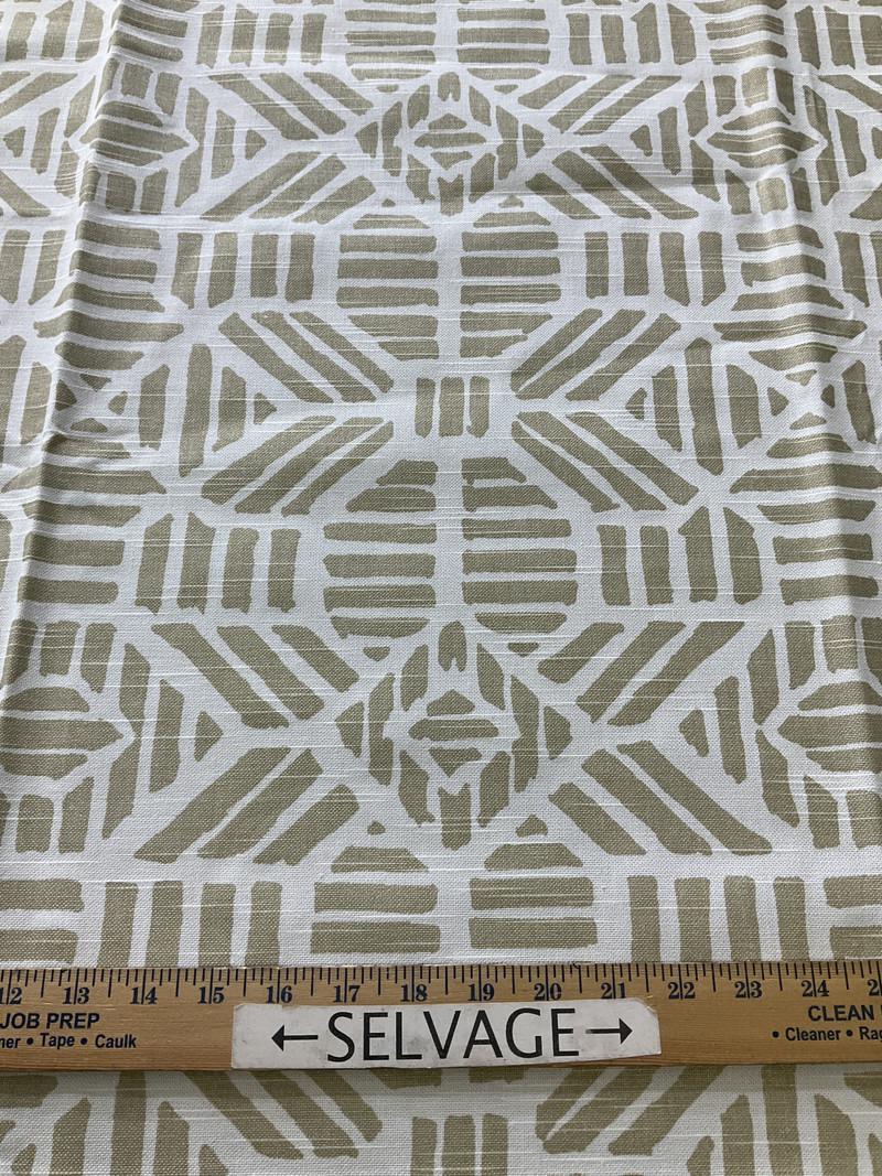 Gold and White Geometric | Premier Prints | Home Decor Fabric | 54 Wide | BTY