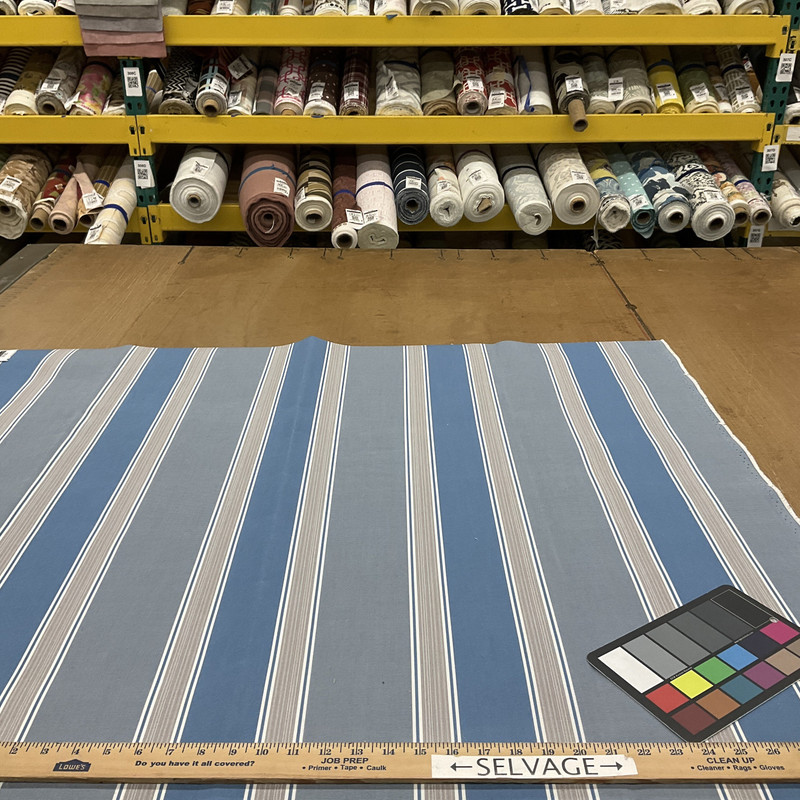 4992-0000 | Baycrest Sky Striped  Sunbrella | 46 Inch | Marine And Awning Fabric