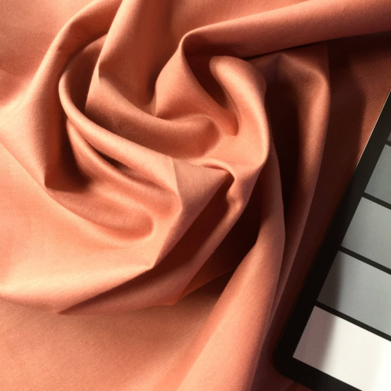 Salmon Pink Poly/Cotton Fabric | Apparel | Curtains | 45 W | BLOWOUT ITEM