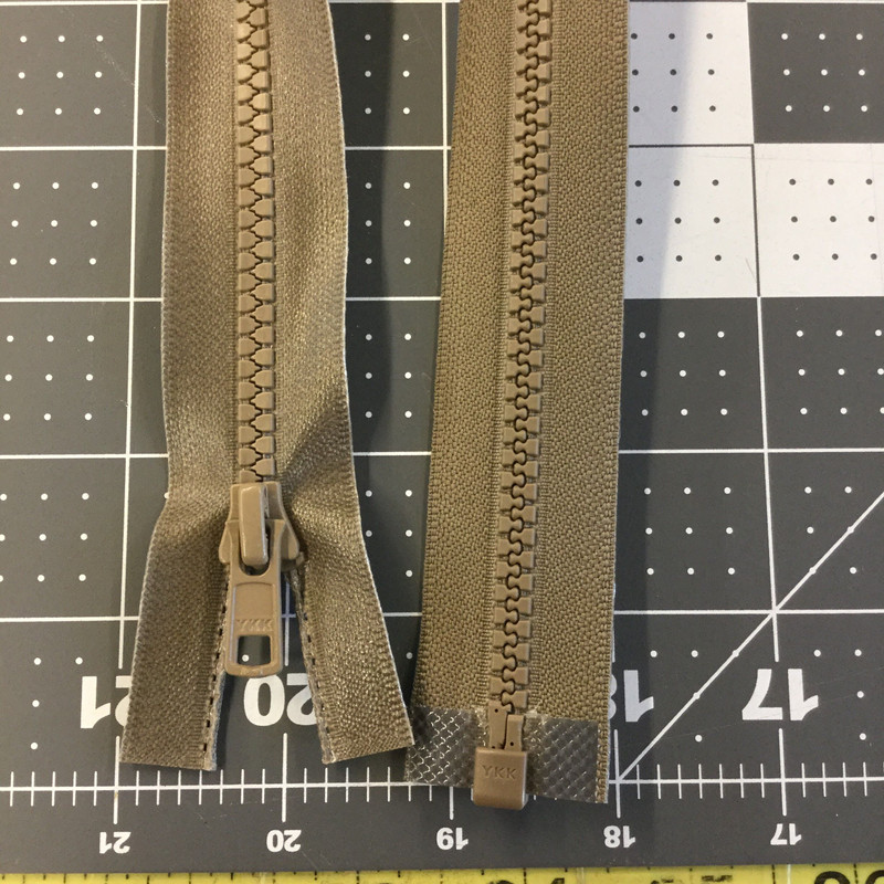 molded plastic zipper