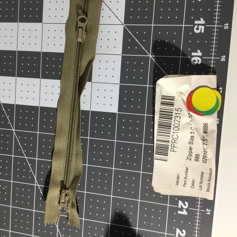 7.5" Size 5 Coil Zipper - 2-pulls 2 pack | Olive Drab  | Bags / Pockets