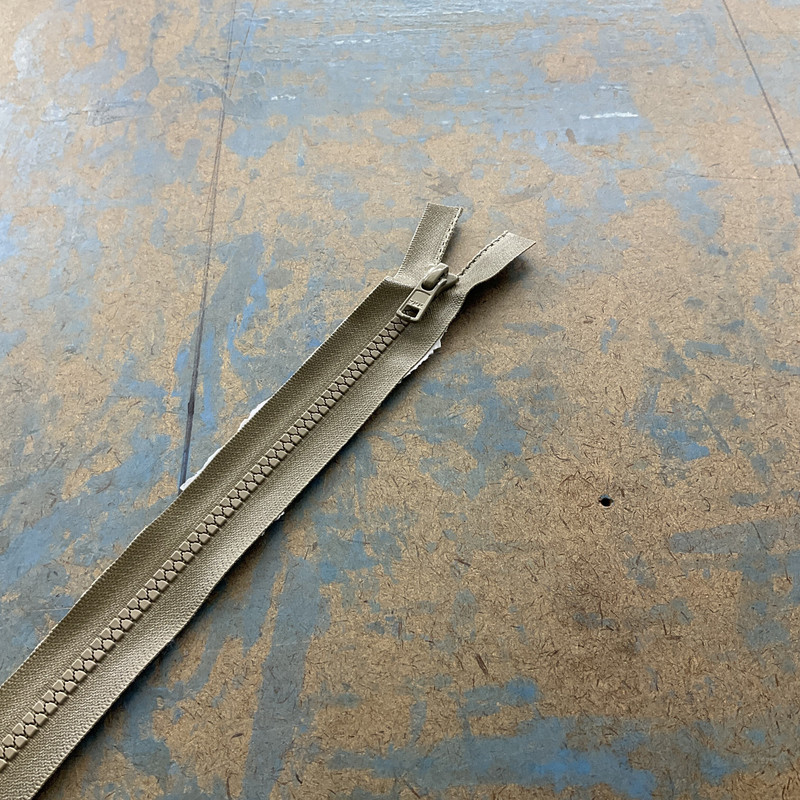 34.5" Separating Zipper | Tan | Molded Plastic | YKK Brand | Jackets