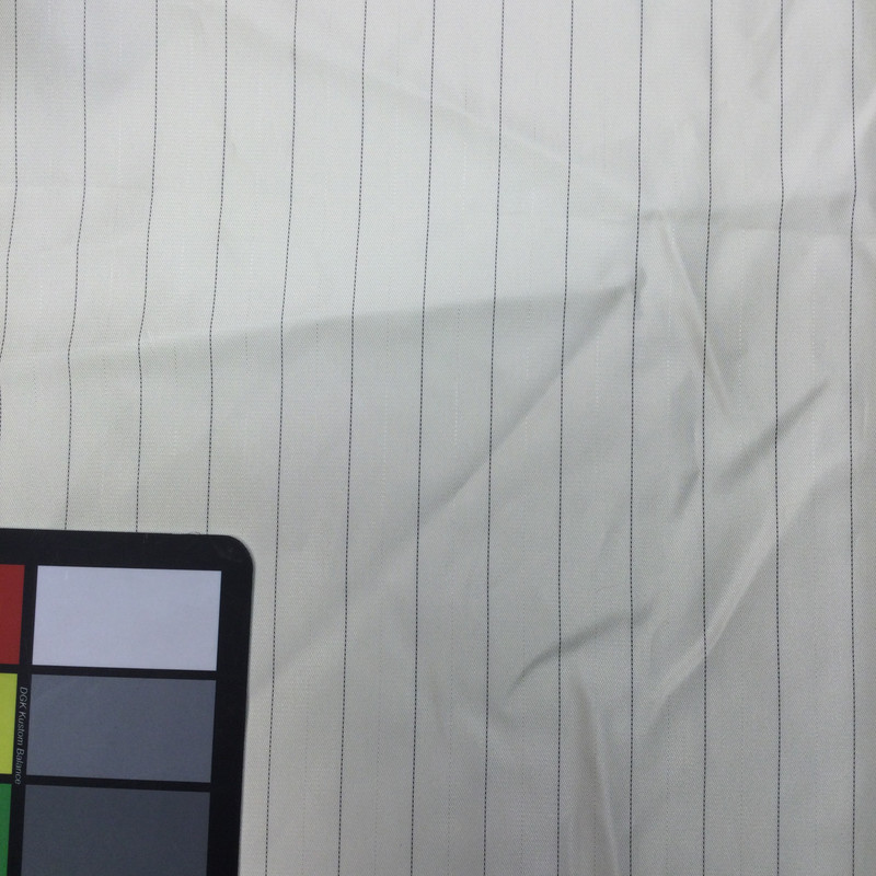 Beige Black Pinstripe Lightweight Lining Fabric | Polyester | Apparel Lining Skirts Suits Dresses Crafts