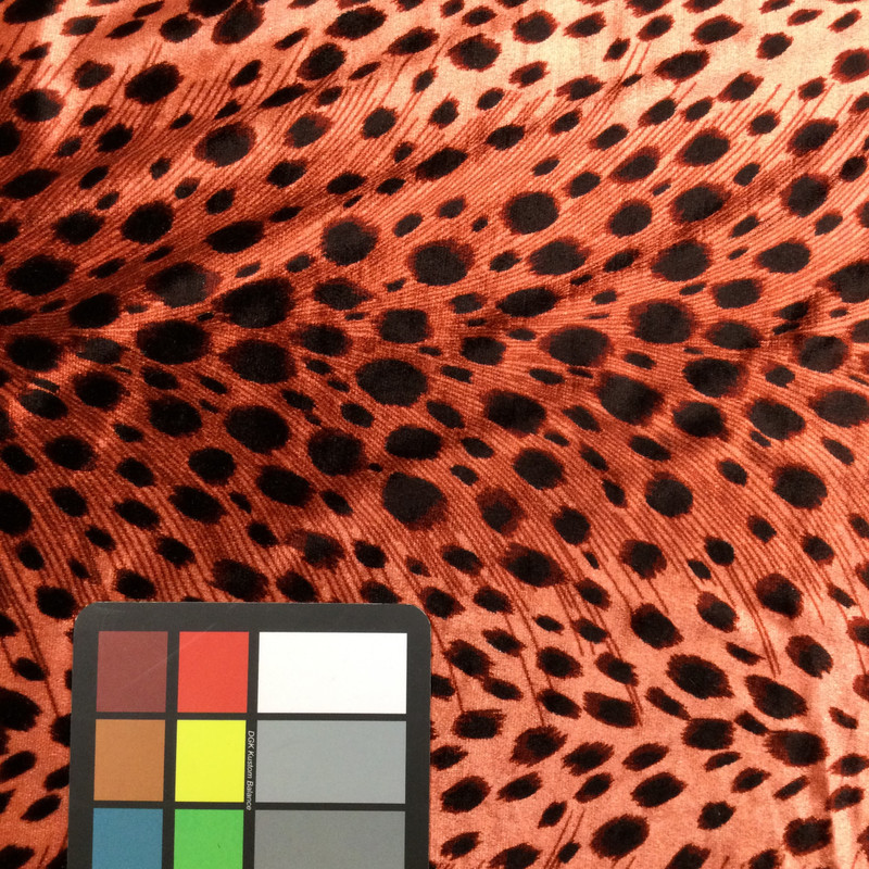 pink red cheetah print velour stretch fabric