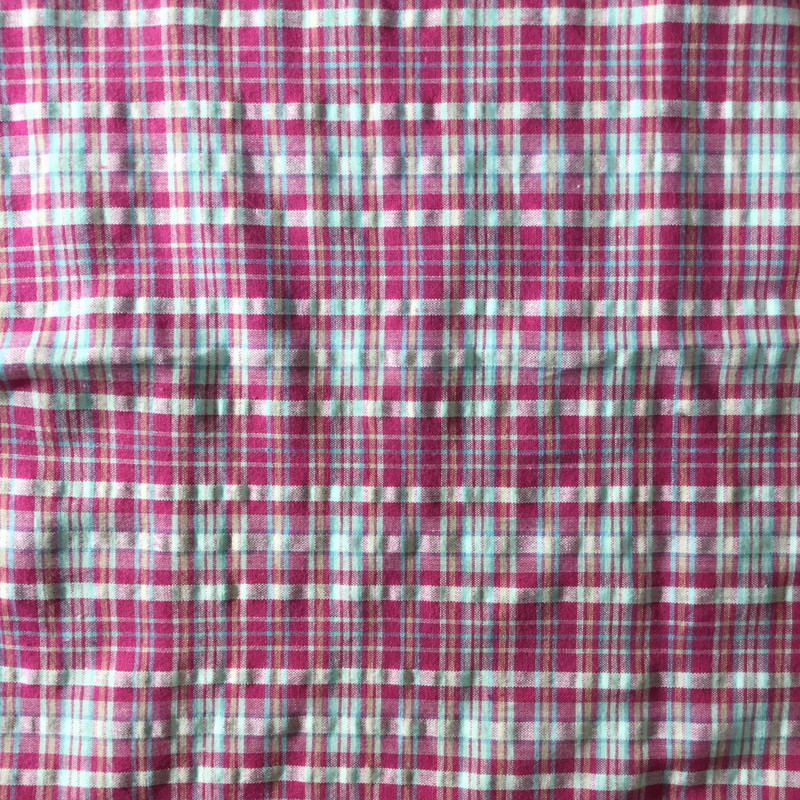 hot pink plaid fabric
