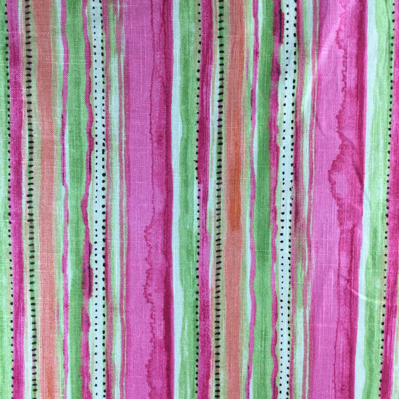 Splash Zone in Watermelon by Dena Home | Pink, Orange, Green | Home Decor Fabric | Light Upholstery / Drapery | Linen-like  | 54" Wide | By the Yard