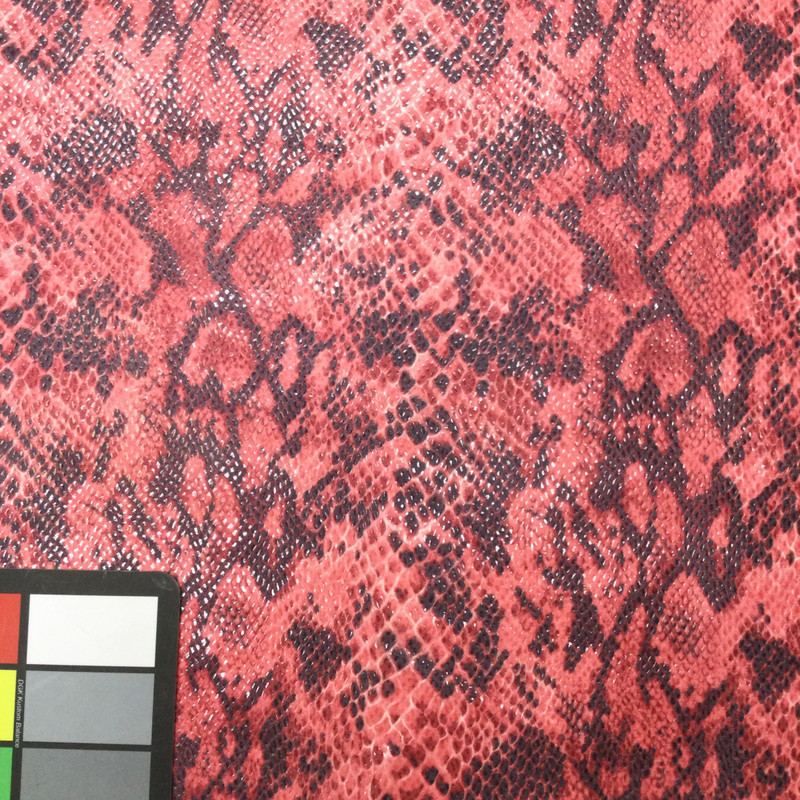 Red/Pink Snake Print Polyester  Fabric Bottom Weight | Apparel | Bags | Crafts | Costumes | By The Yard |58 inch wide