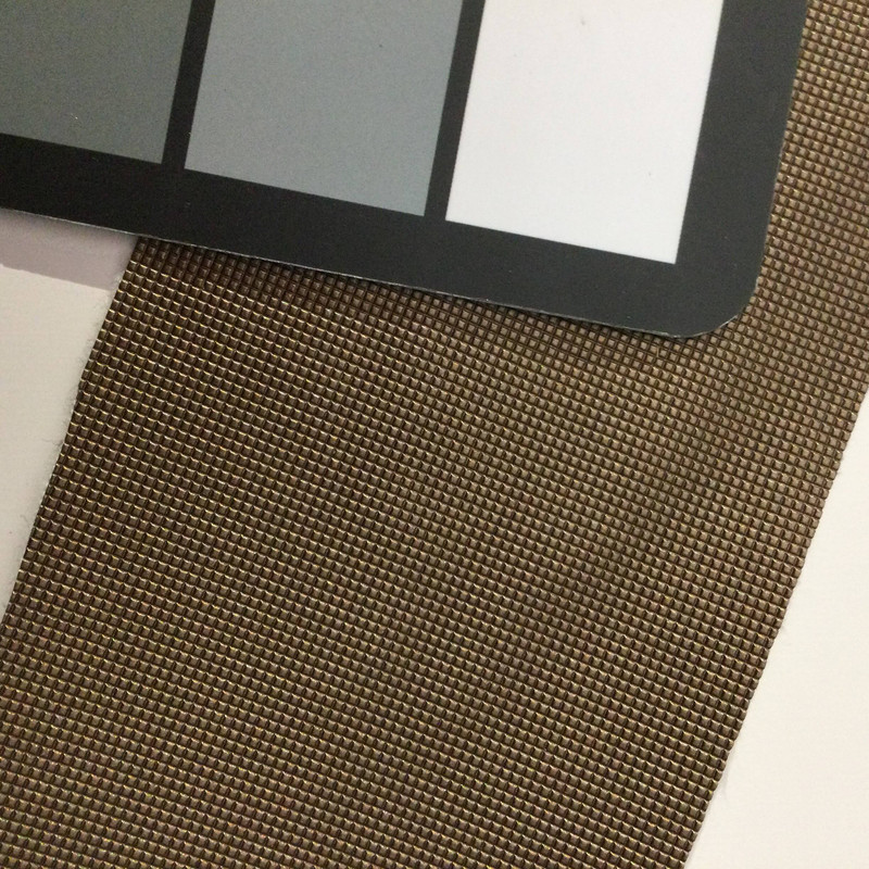 5.8 Yard Piece of Vinyl Fabric | Bronze Brown Grid Texture | Felt-Backed | Upholstery / Bag Making | 54 Wide