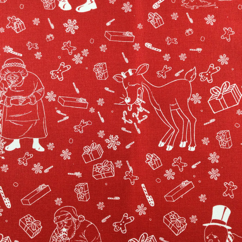Sick Elf Anti Christmas Fabric | humor / Joke | Fabric By The Yard