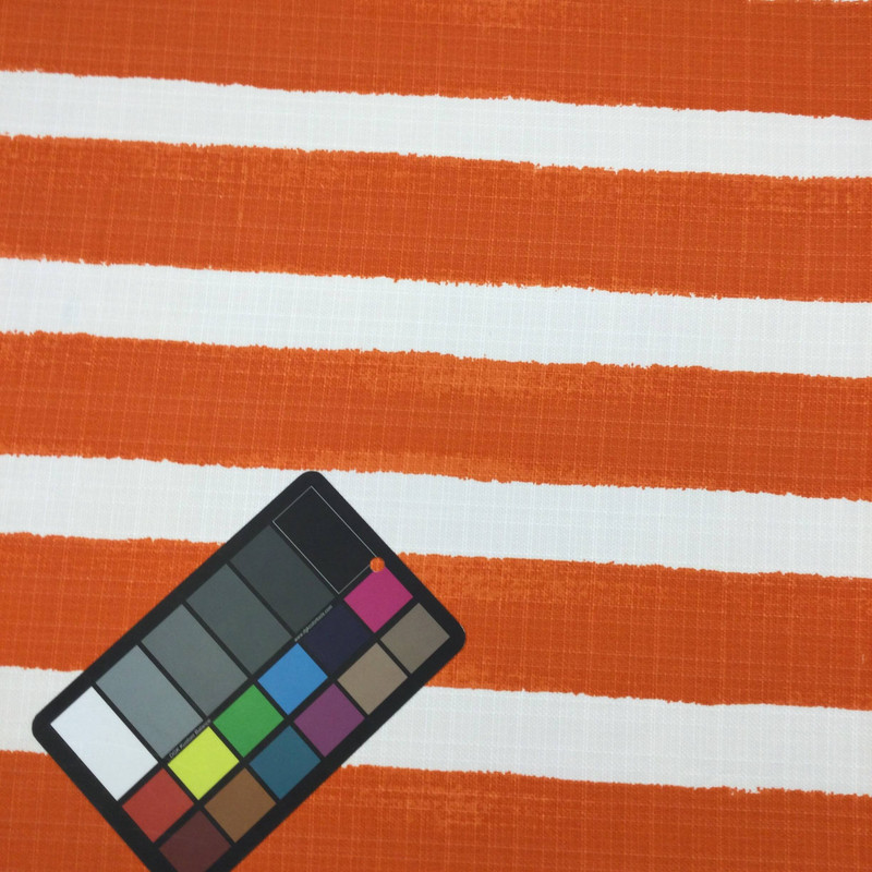 vertical deckled stripes orange white