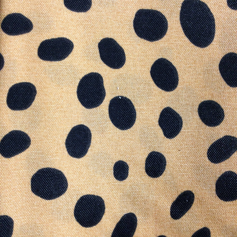 Orange / Black Dots | Indoor / Outdoor Home Decor Fabric | Premier Prints | 54 Wide | By the Yard