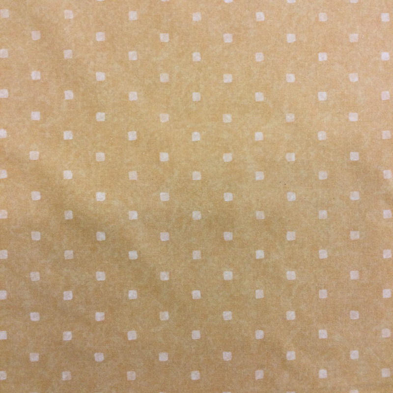 3.55 Yard Piece of Home Decor Fabric | Shabby Orange with Square Dabs | Upholstery / Drapery | 54" Wide