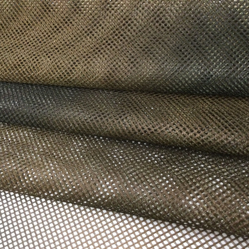 Brown/Army Green Camo Polyester Mesh Fabric | Apparel | Lining | Crafts | Decor | By The yard | 48 inch Wide