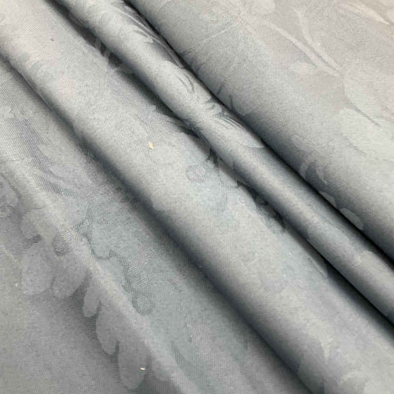 Dark Teal Embossed Floral | Drapery / Upholstery Fabric | 54" Wide | By the Yard