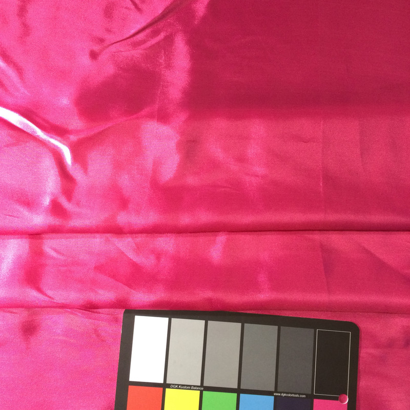 Fuchsia  Solid Polyester Charmeuse Satin Fabric | Silky Soft Satin | By The Yard | 60 inch wide