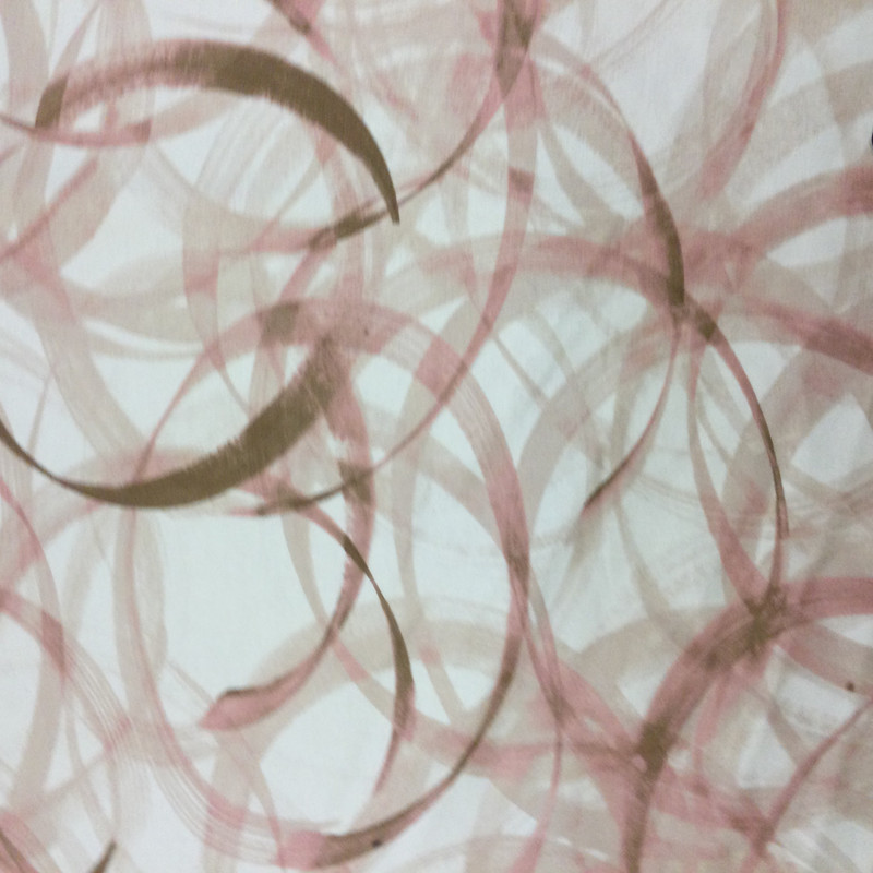 Abstract Swirls in Pink / Brown / White | Home Decor Fabric | 54" Wide | By the Yard