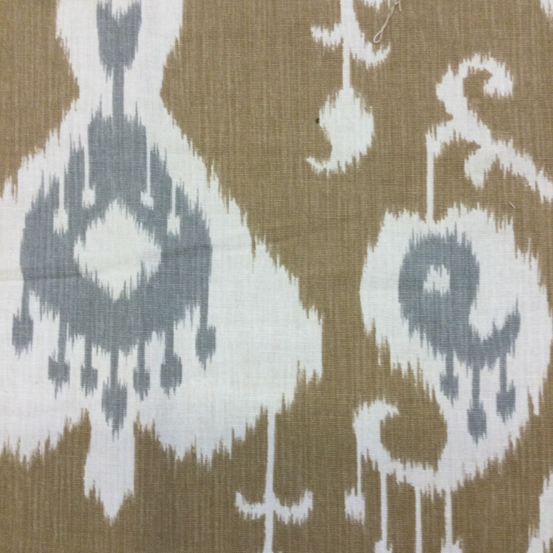 Modern Ikat in Brown / Gray / Beige | Home Decor Fabric | 54" Wide | By the Yard