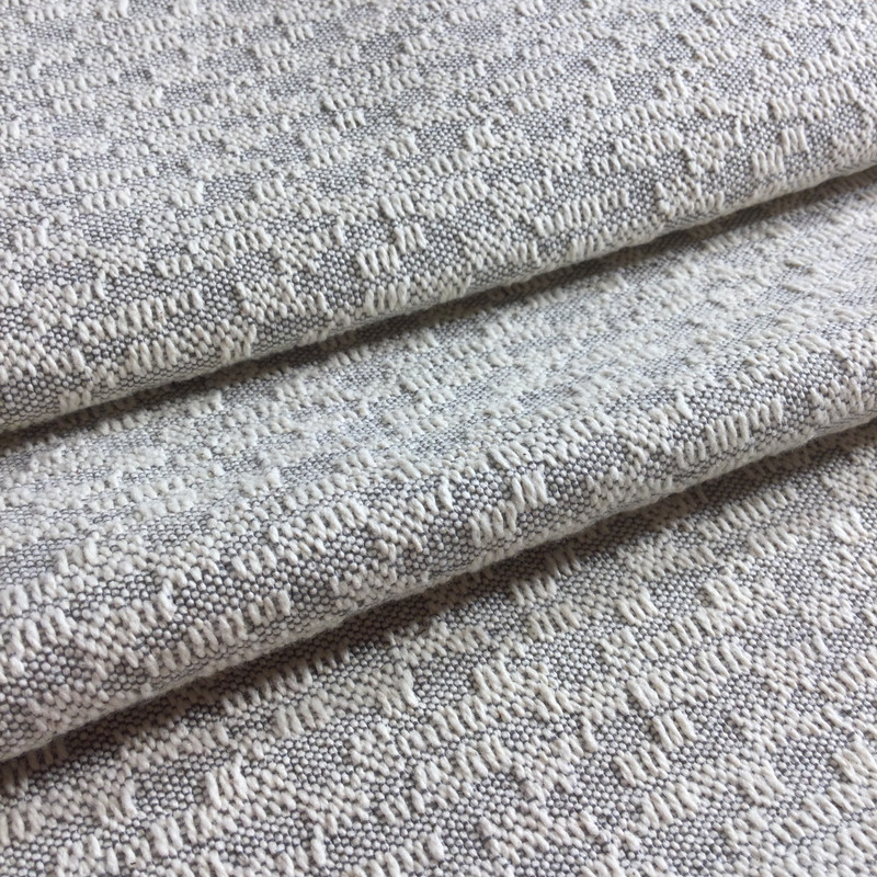 Off-White / Grey Textured Weave | Upholstery Fabric | 54” Wide | By the Yard