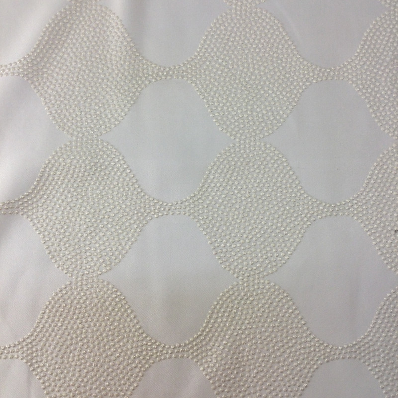 Ivory Dotted Ogee | Home Decor Fabric | Drapery / Light Upholstery | 54" Wide | By the Yard