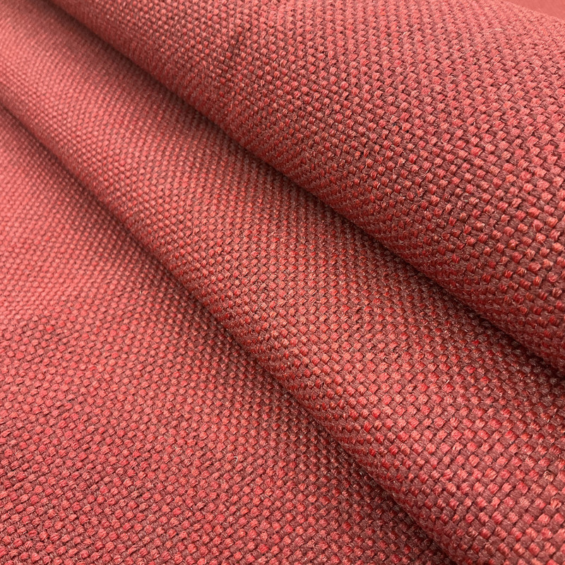 Dark Red Basketweave | Upholstery / Slipcover Fabric | 54" Wide | By the Yard
