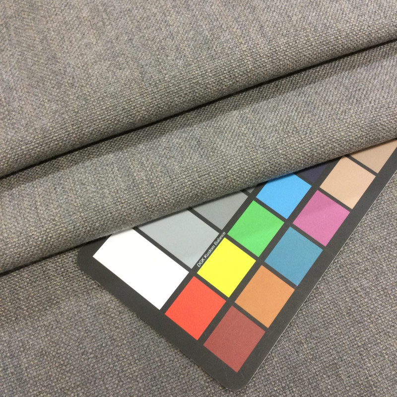 Medium Gray with Tan Threads Textured Upholstery Fabric | Furniture | Home Dec | Cushions | By The Yard | 54 Inches Wide