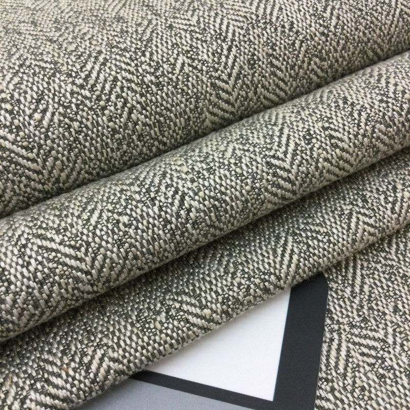 Decorative Weave in Grey / Off-White | Heavyweight Upholstery / Slipcover Fabric | 54" Wide | By the Yard