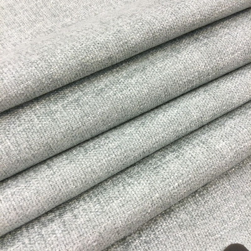 Spa Blue with White | Chenille Upholstery Fabric | 54" Wide | Heavy Weight | By the Yard