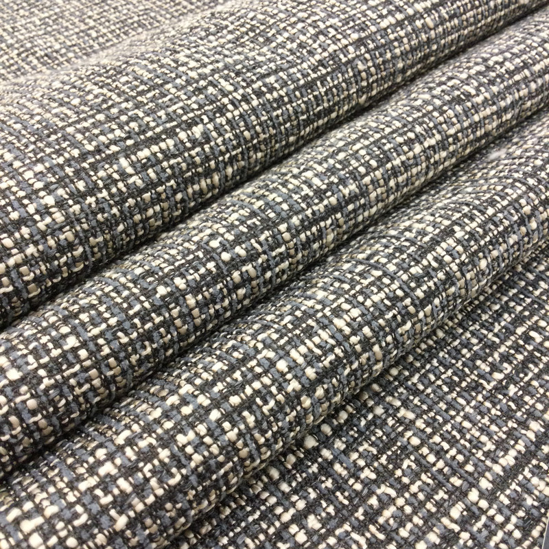 Gray and White Slub Weave | Upholstery / Heavy Drapery Fabric | 54" Wide | By the Yard