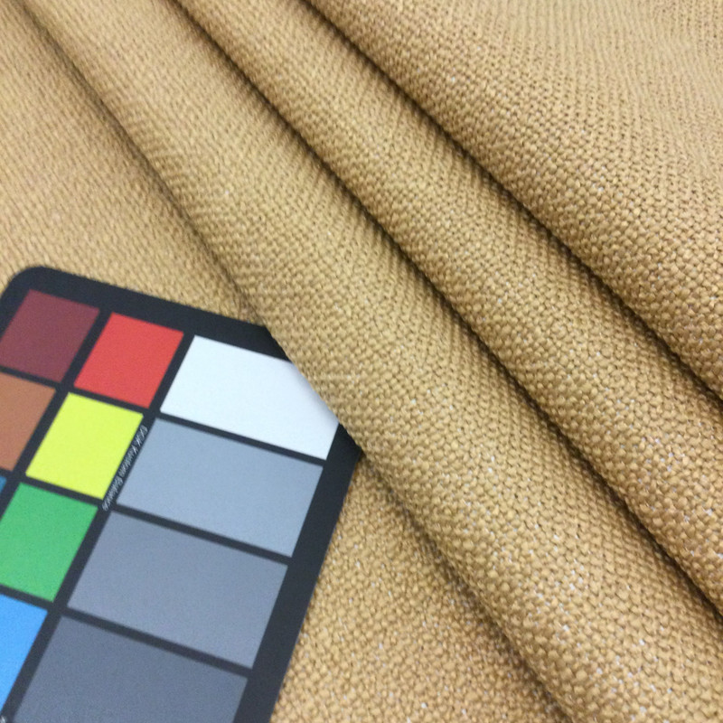 Hardy in Flax | Heavyweight Upholstery Fabric | Golden Yellow Basketweave | 54" Wide | By the Yard