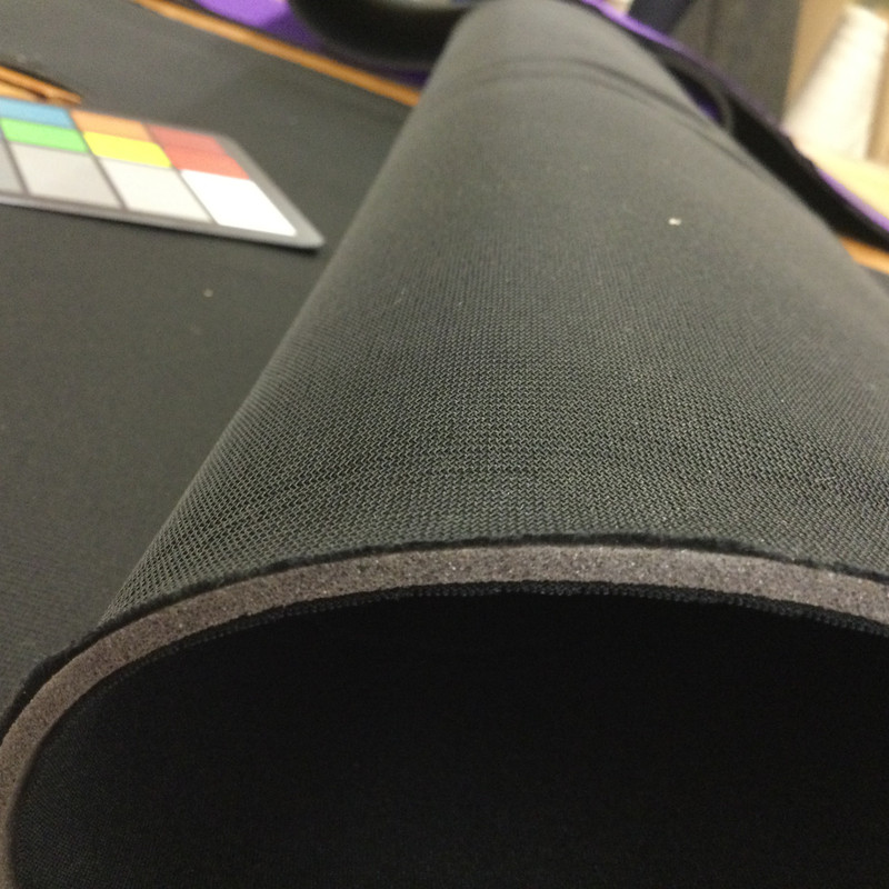 Black Fabric Covered (Front and Back) Automotive Headliner Foam | Reversible | 1/8" Thick | 60" Wide | Bag Stabilizer / Sew Foam | By the Yard