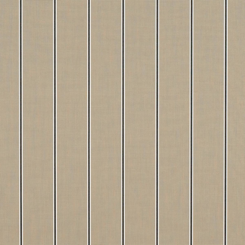 1.875 Yard Piece of 4961-0000 | Putty Regimental Striped  Sunbrella | 46 Inch | Marine And Awning