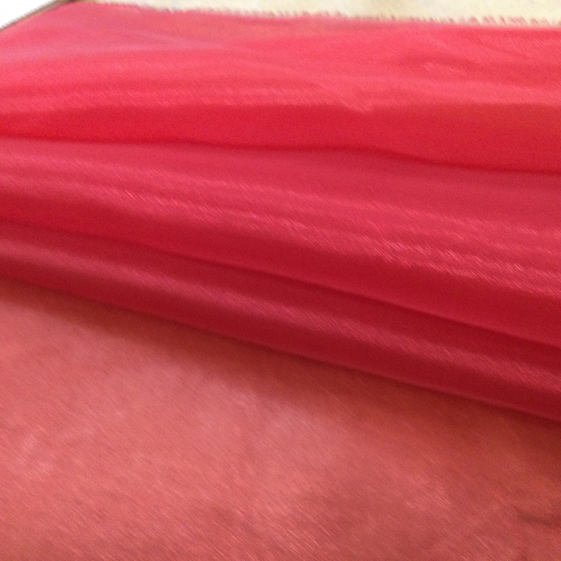 12.8 Yard Piece of Bright Red Polyester Organza Fabric | Apparel | Special Occasion | Dress | 60 inches Wide