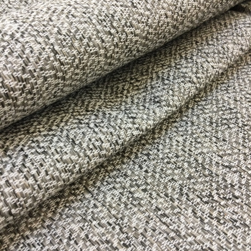Quiglart in color Mica | Stone Grey Textured Weave | Heavyweight Upholstery / Slipcover Fabric | 54" Wide | By the Yard