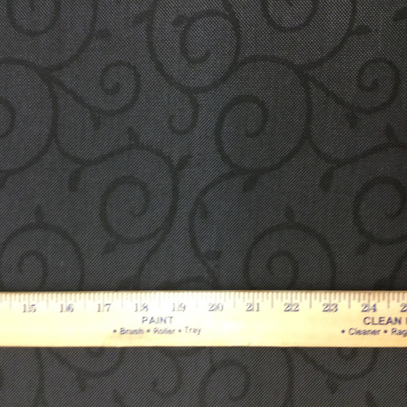 Silver Black Floral |   60 Inch Furniture Weight Indoor / Outdoor Acrylic Canvas Upholstery Fabric