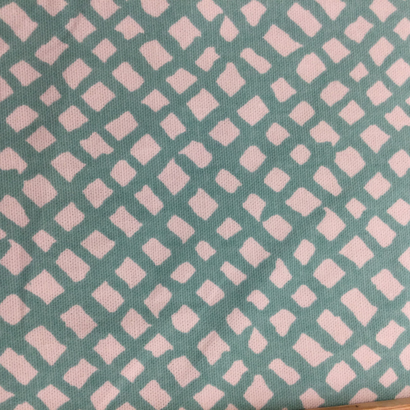Sea Grid in Turquoise | Check in Blue / White | Upholstery / Drapery Fabric | Golding Fabrics | 54" Wide | By the Yard
